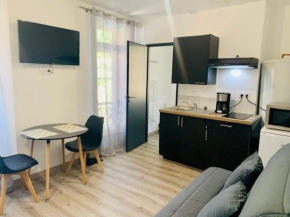 Studio cosy avec WIFI, climatisation et terrasse, à 50 m des Thermes - FR-1-703-159